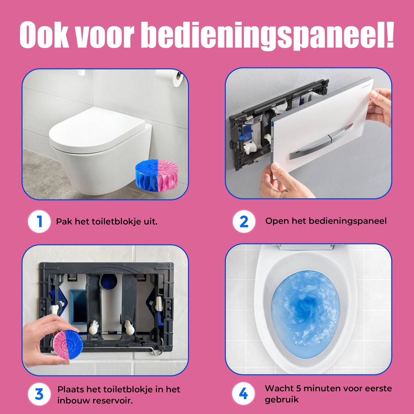 Sweep-it Toiletblokjes Inbouwreservoir – 60 stuks